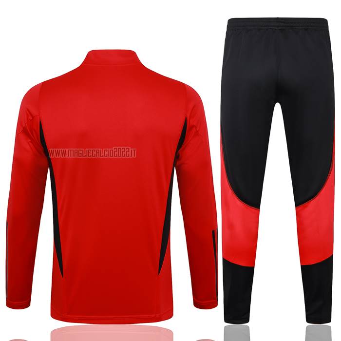 Tuta da Track de Felpa del Manchester United Bambino 2023-2024 Rosso